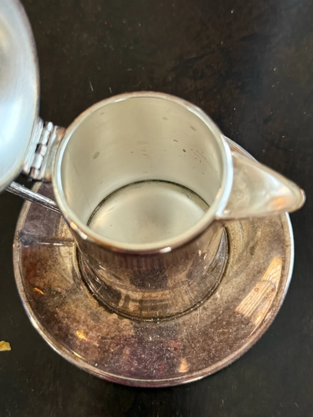 Vintage Silver Creamer Saucer - Silver - Picture 2 of 7